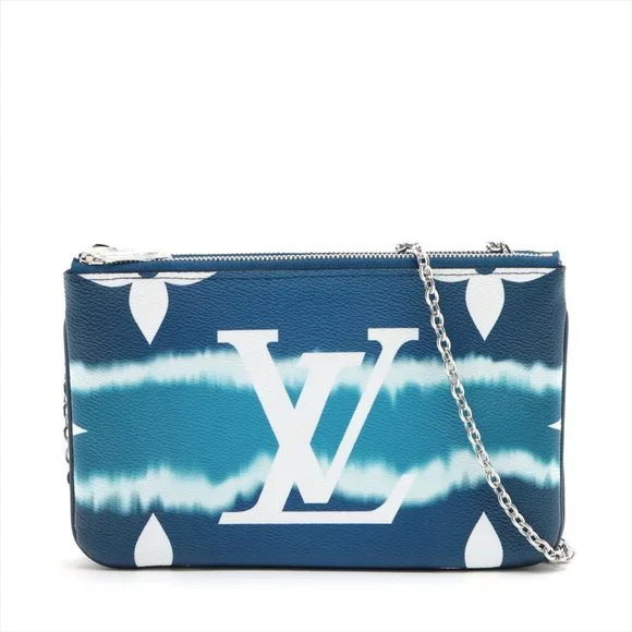 SOLD OUT Louis Vuitton Monogram Giant Escale Double Pochette Zip - Picture 1 of 11